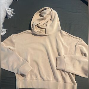 7 Diamonds Cropped Tan Hoodie